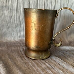 Vintage Copper Mug Monogrammed Phil